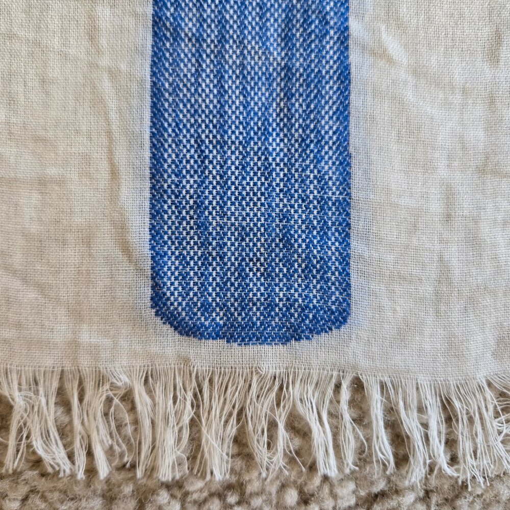 NWT Anthropologie Blue Cactus Sea of Saguaros Square Scarf - Picture 4 of 10